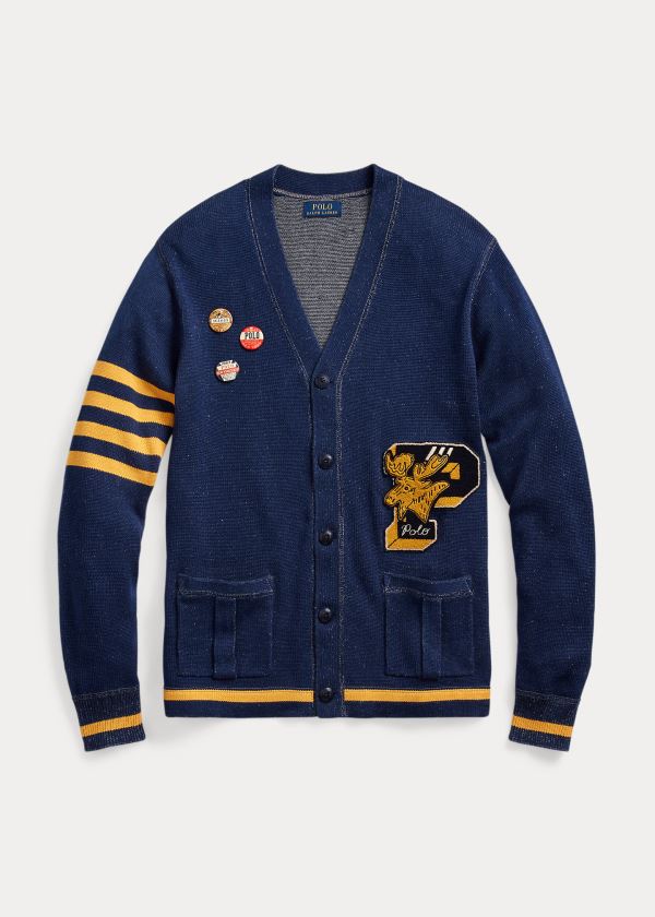 Cárdigan Polo Ralph Lauren Hombre Azul Marino - Letterman - PQXDW7215